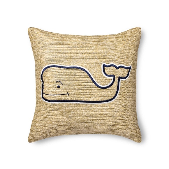 Vineyard Vines 20”x20” Whale Straw Throw Pillow - Picture 2 of 4
